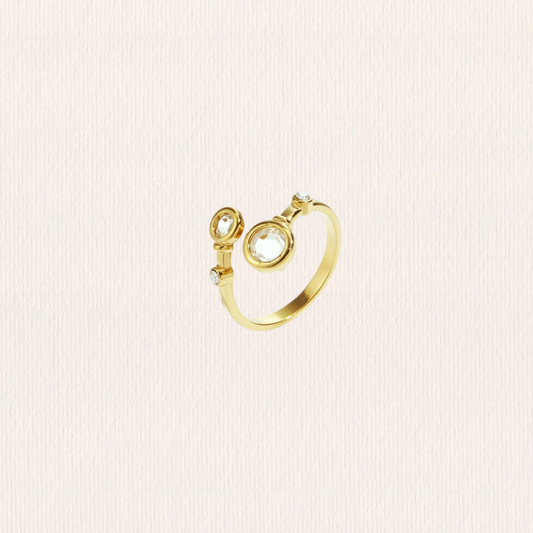 Dubbele glitter ring