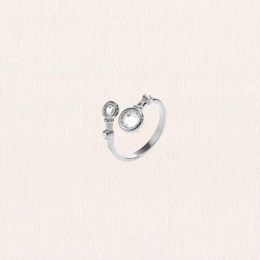 Dubbele glitter ring