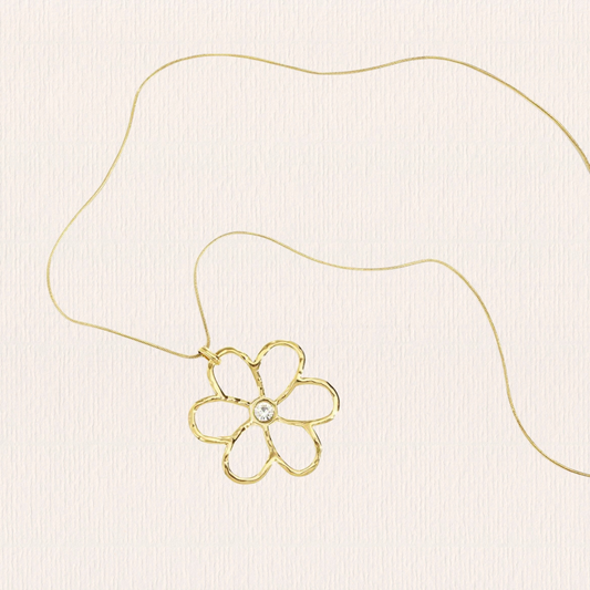 Lange ketting bloembedel