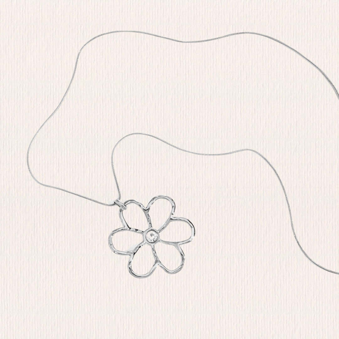 Lange ketting bloembedel