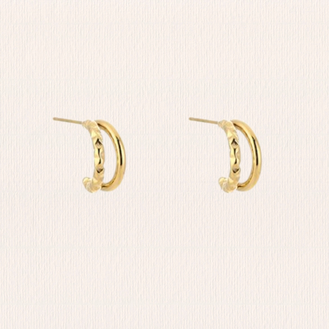 Dubbele creool oorbel