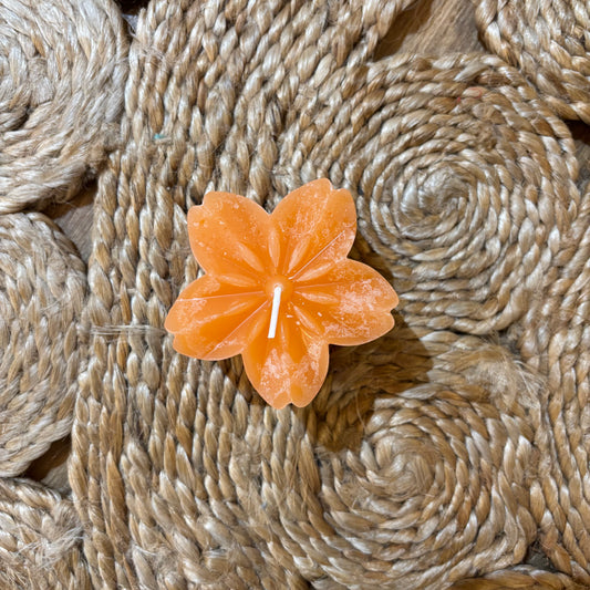 Oranje bloemenkaars