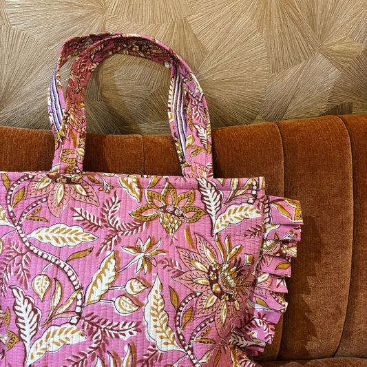 Roze strandtas/ weekendtas