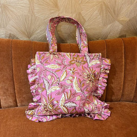 Roze strandtas/ weekendtas