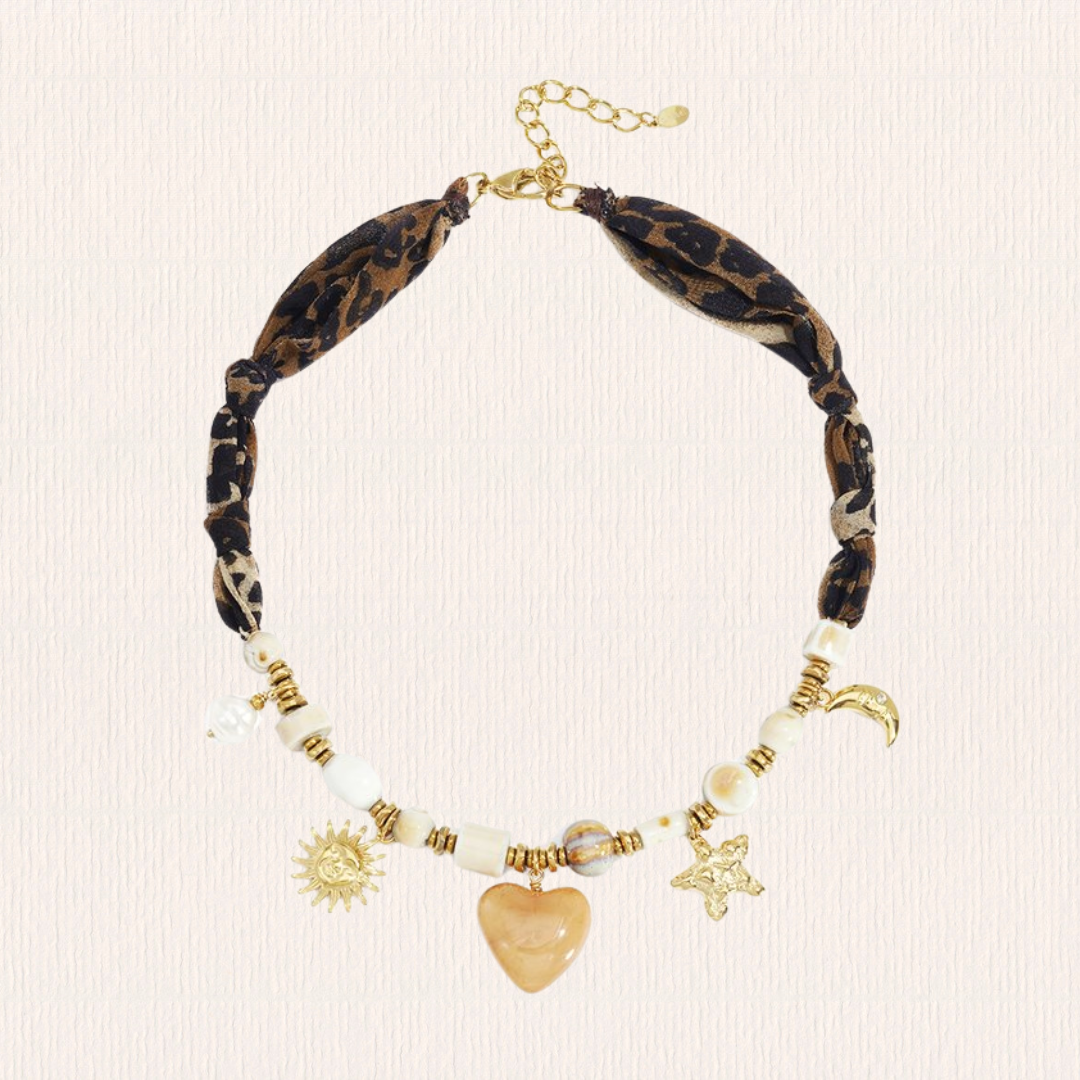 Luipaard bedeltjes ketting