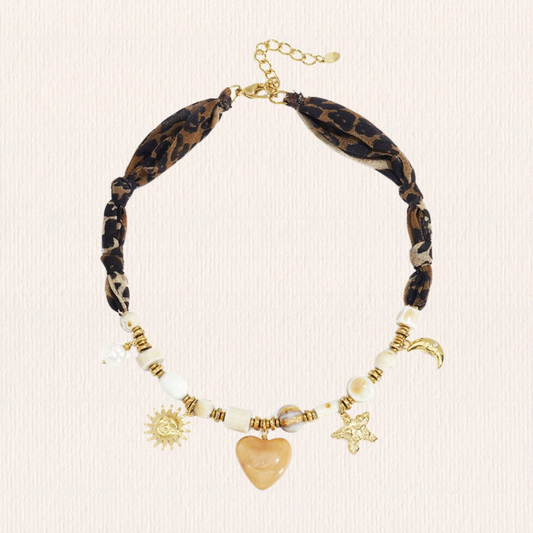Luipaard bedeltjes ketting