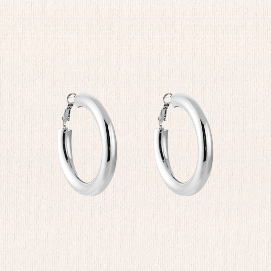 Basis hoop creolen breed - 3 cm