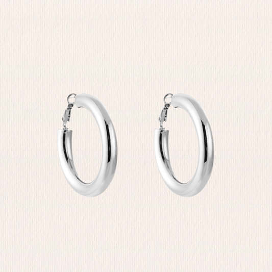 Basis hoop creolen breed - 3 cm