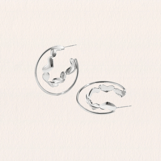 Dubbele creolen met draai