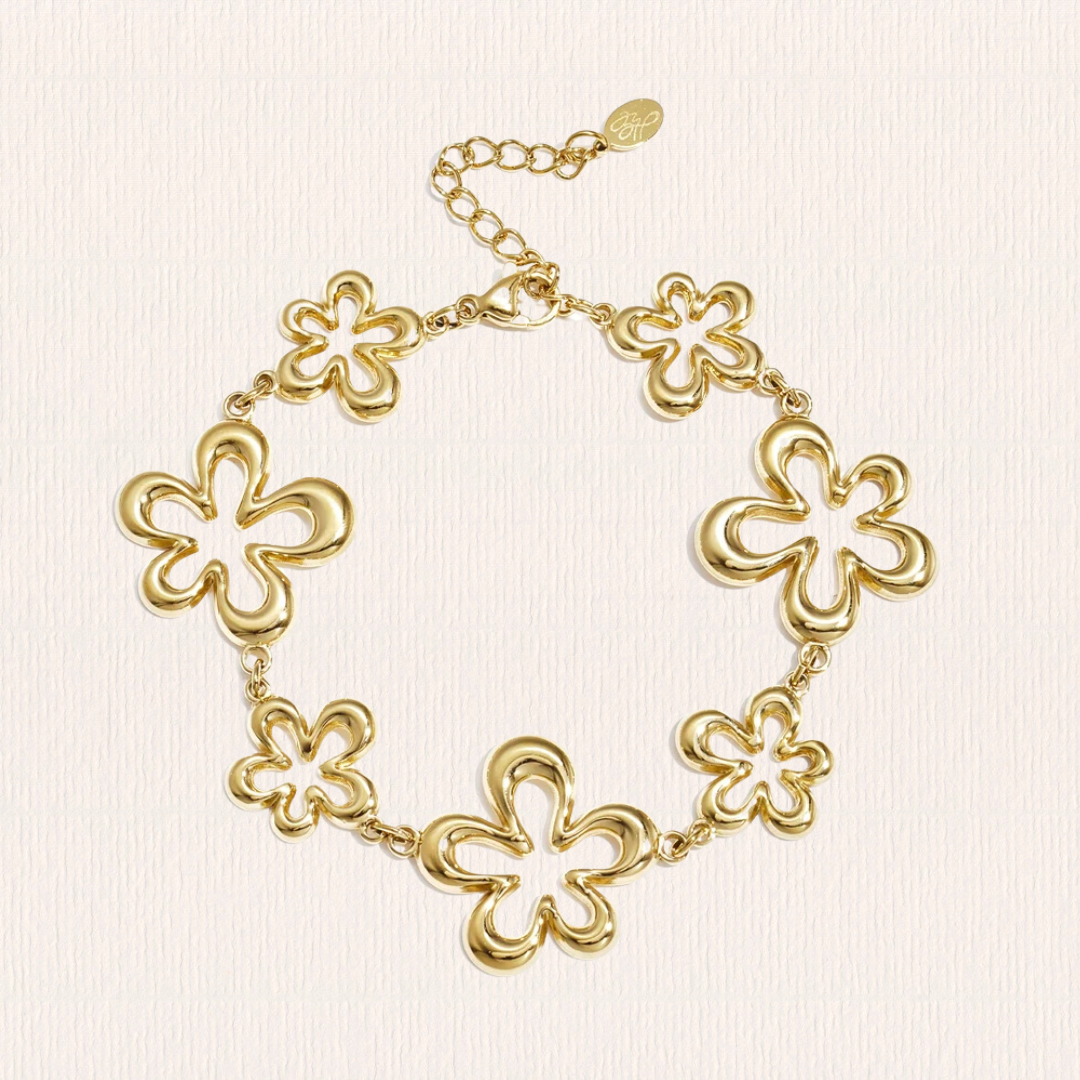 Armband met koraalvormige bloemen