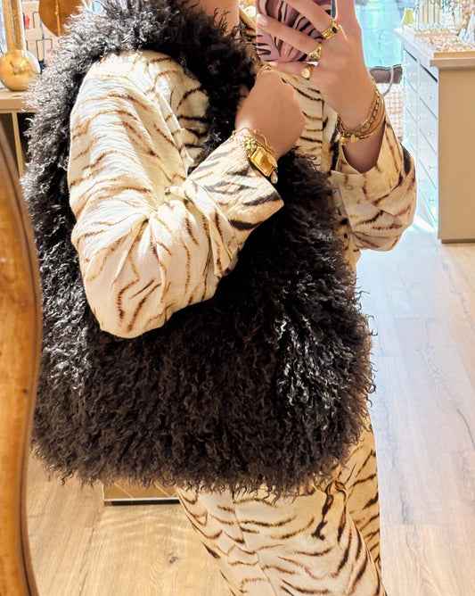 Teddy handtas donkerbruin