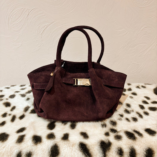 Bordeaux handtasje met goud detail