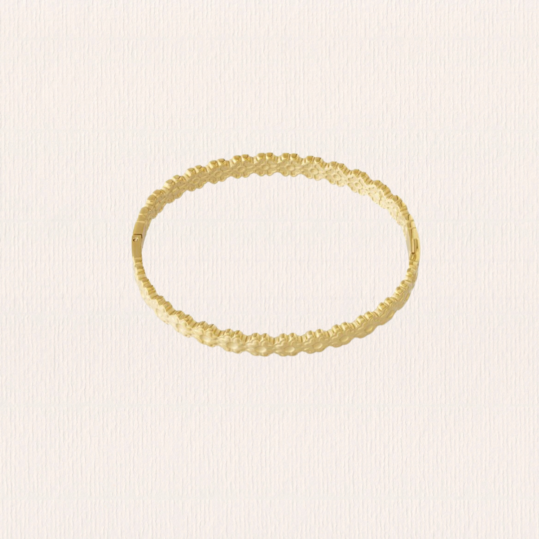 Bangle armband met bloemen