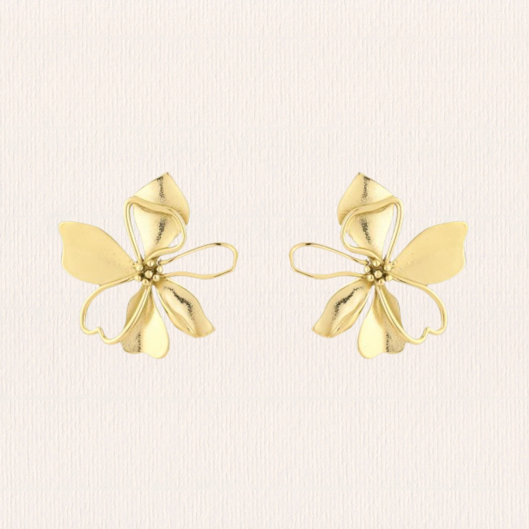 Statement bloem oorbellen