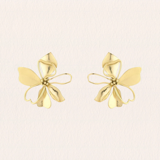 Statement bloem oorbellen