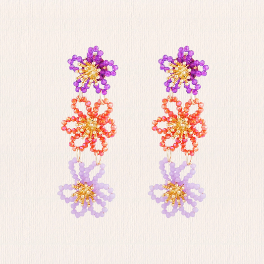 Flowerparty oorbellen roze