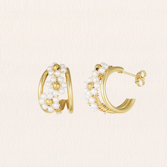 Blooming beads oorbellen