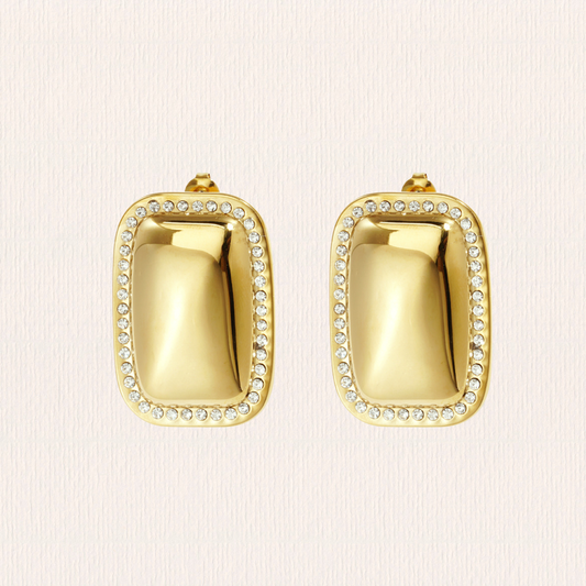 Rechthoekige stud oorbellen