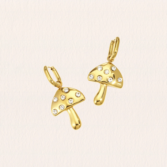 Paddenstoel oorbellen