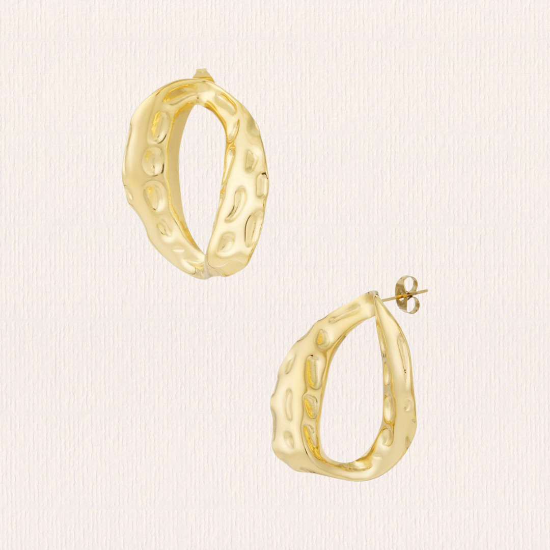 Open oorbellen ovaal