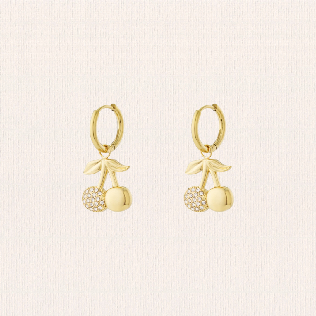 Kersenoorbellen glitter