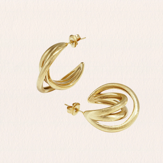 Gedraaide creool oorbellen