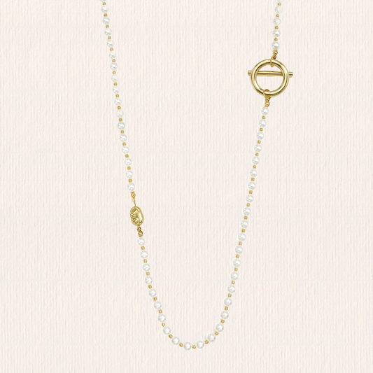Lange ketting met parels