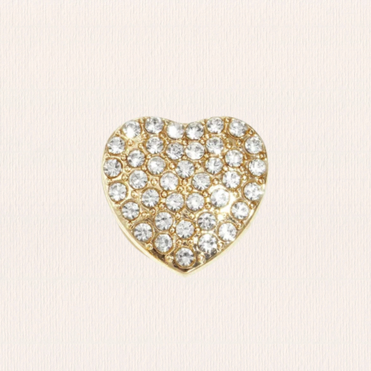 Knoopverberger - gouden glitter hartje