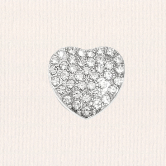Knoopverberger - zilveren glitter hartje