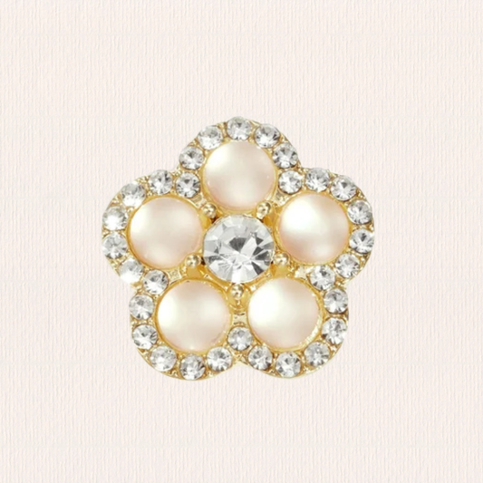 Knoopverberger - lichtroze glitter bloem