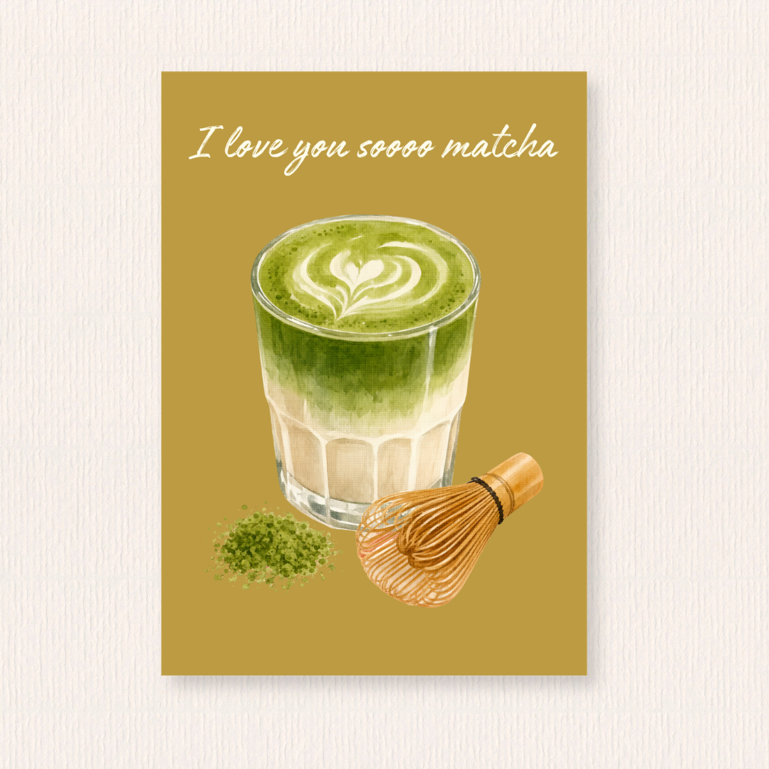 I love you so matcha kaart