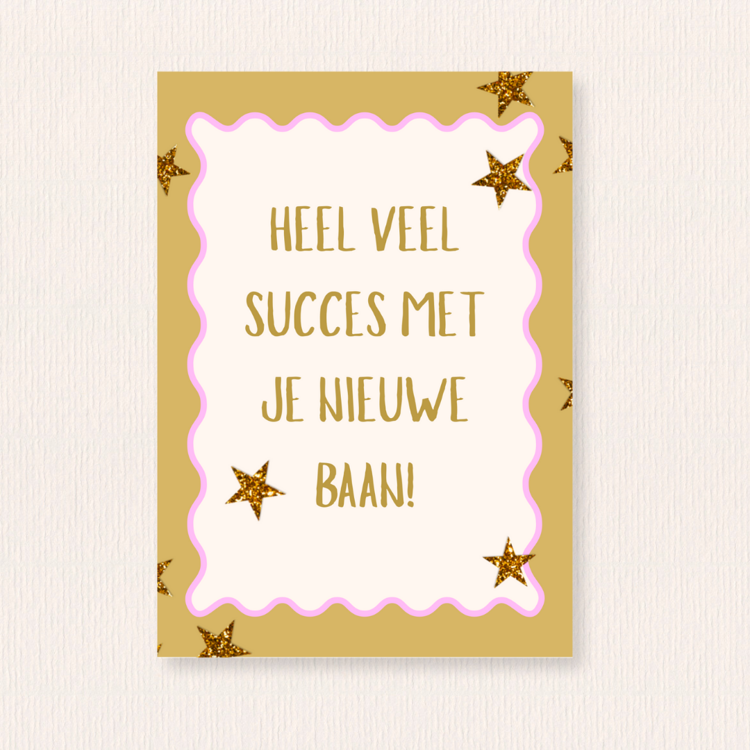 Succes met je nieuwe baan kaart