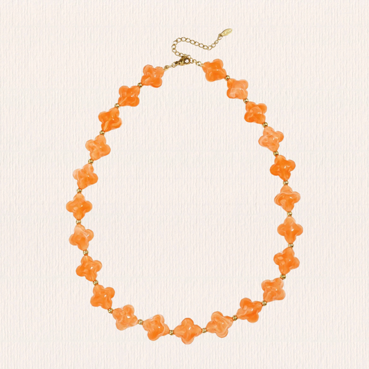 Kralenketting met klavertjes vier