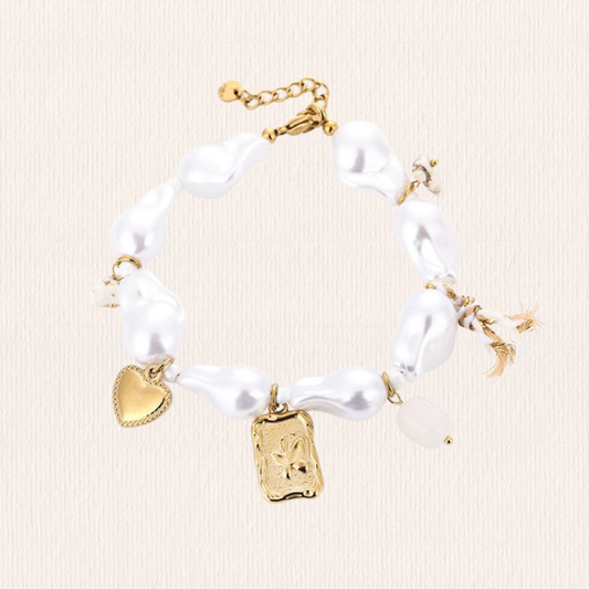 Parel ongelijke bedelarmband