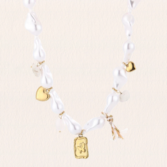 Parel ongelijke bedelketting