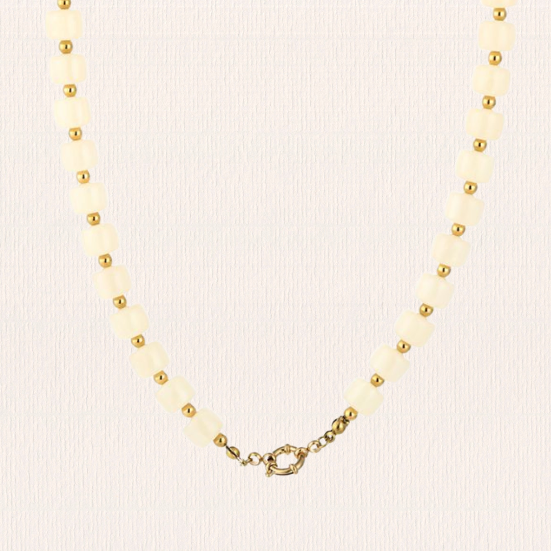 Creme witte kralenketting