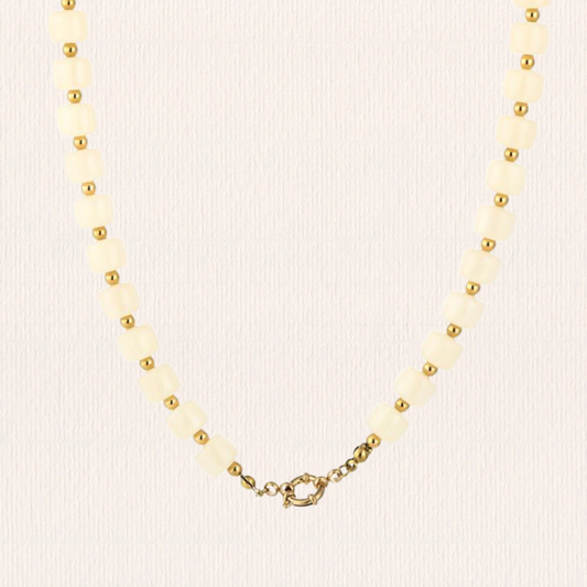 Creme witte kralenketting
