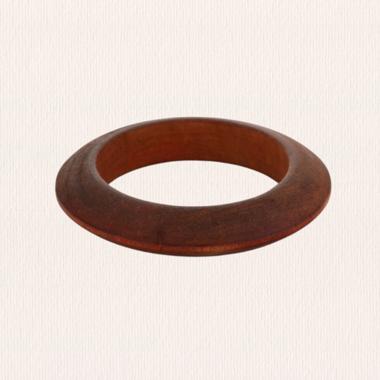 Donkerbruine houten bangle