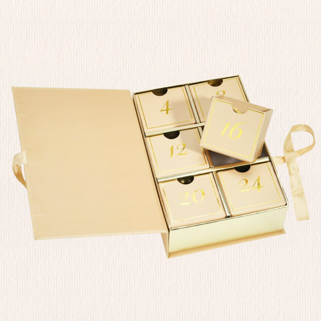 Adventkalener goud & wit
