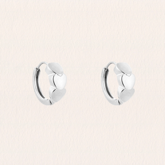 Oorringen drie hartjes