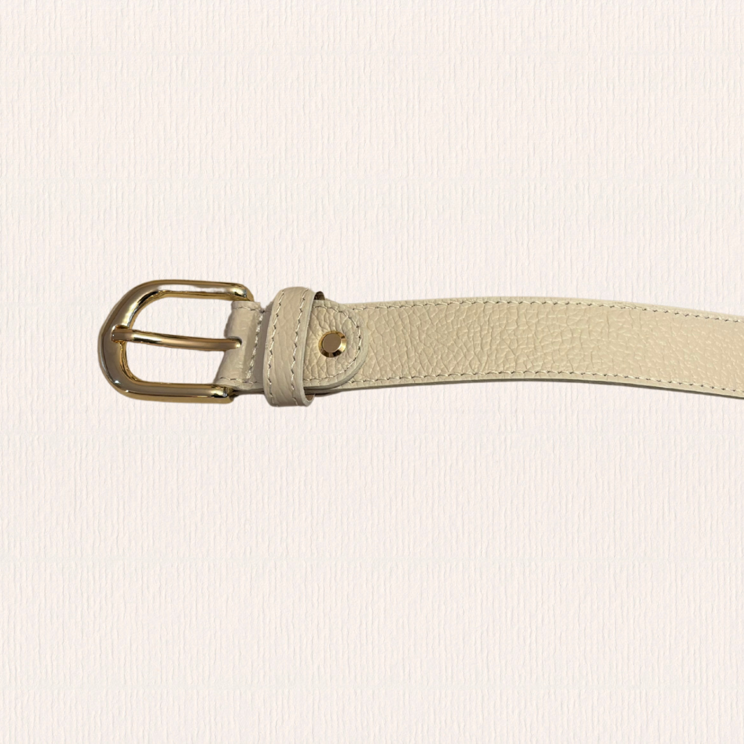 Beige riem grain