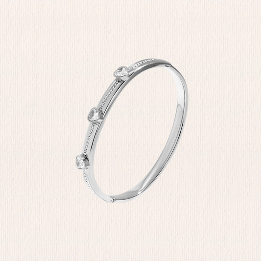 Bangle met hartjes steentjes