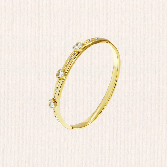 Bangle met hartjes steentjes