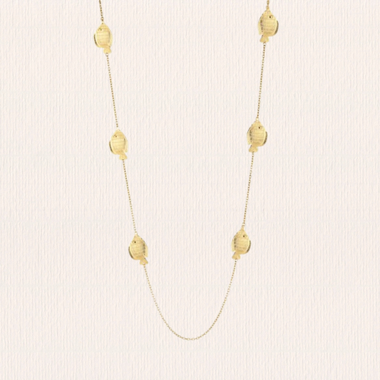 Lange ketting met visjes