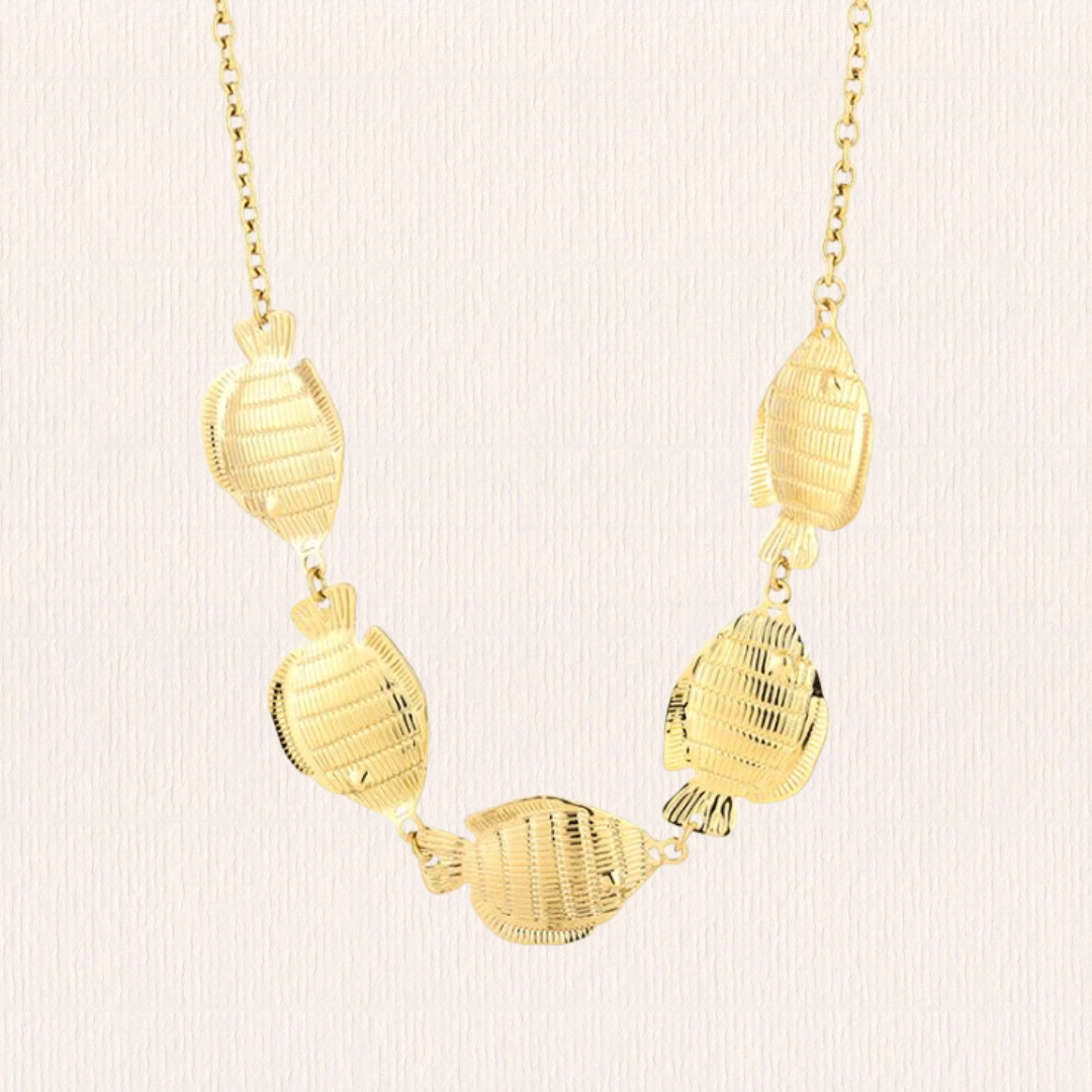 Ketting met visbedeltjes