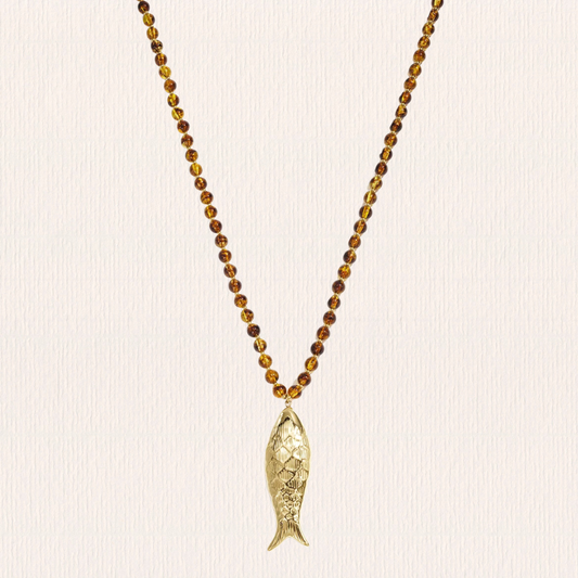 Lange ketting met vis