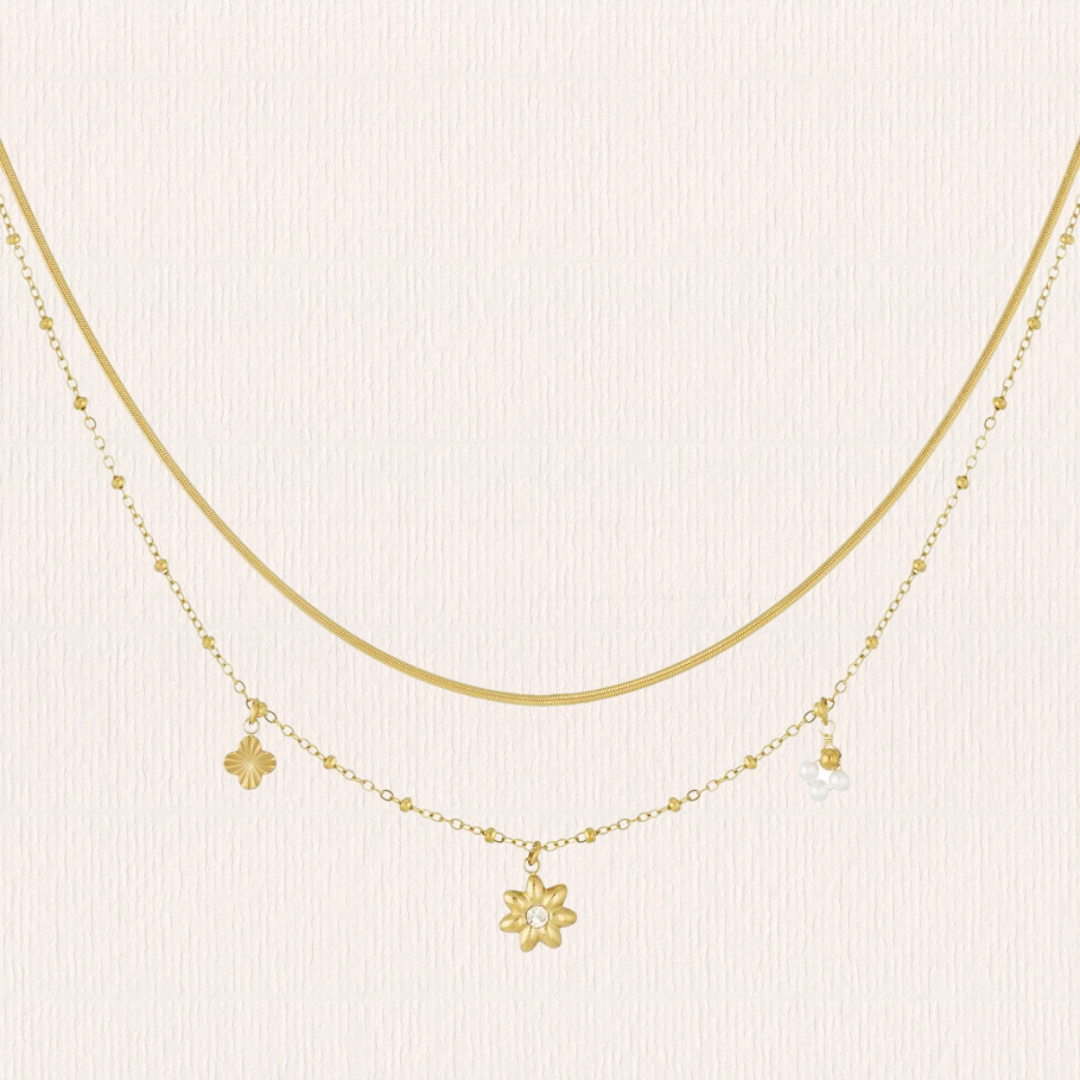 Dubbele ketting bedeltjes