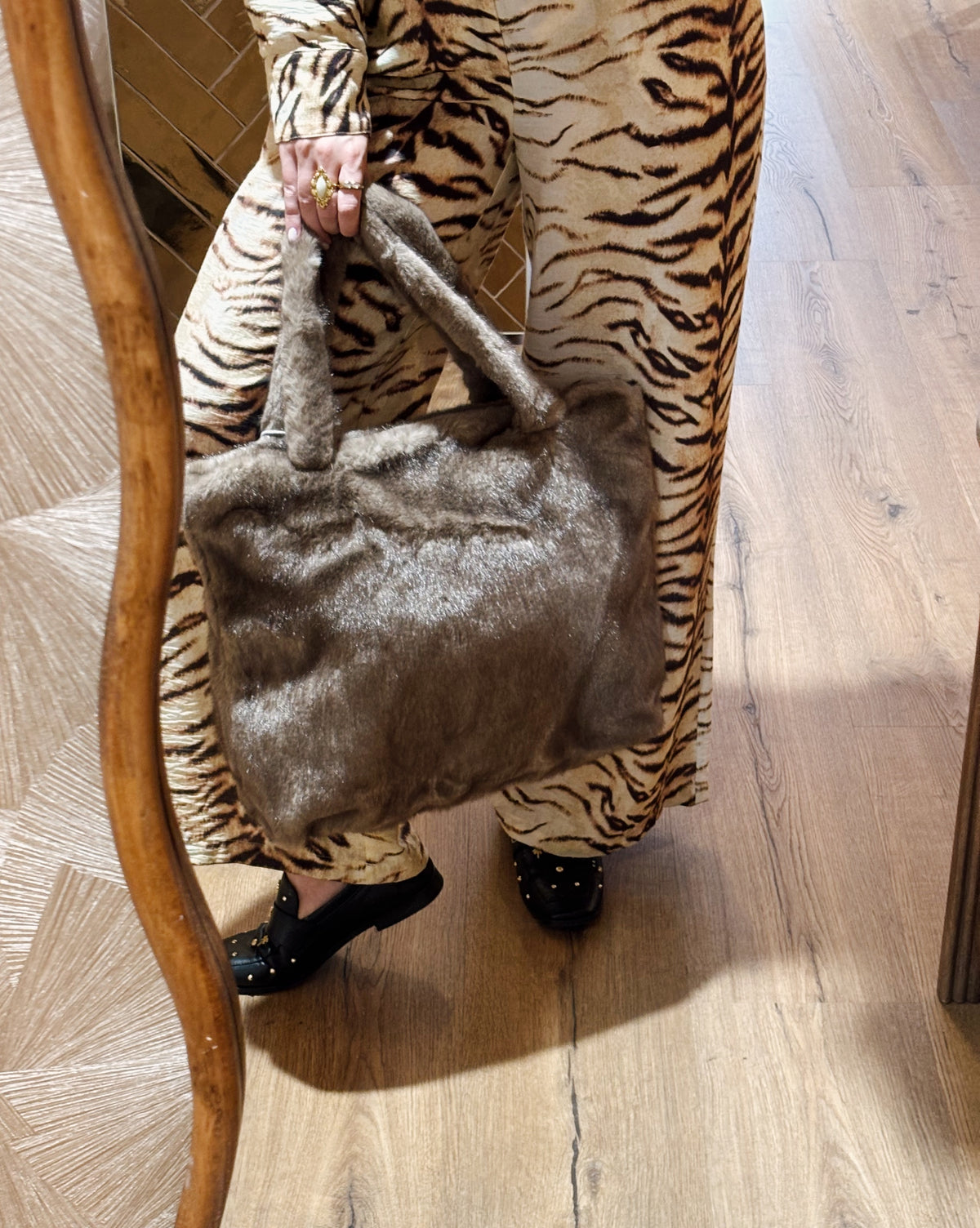 Teddy handtas taupe