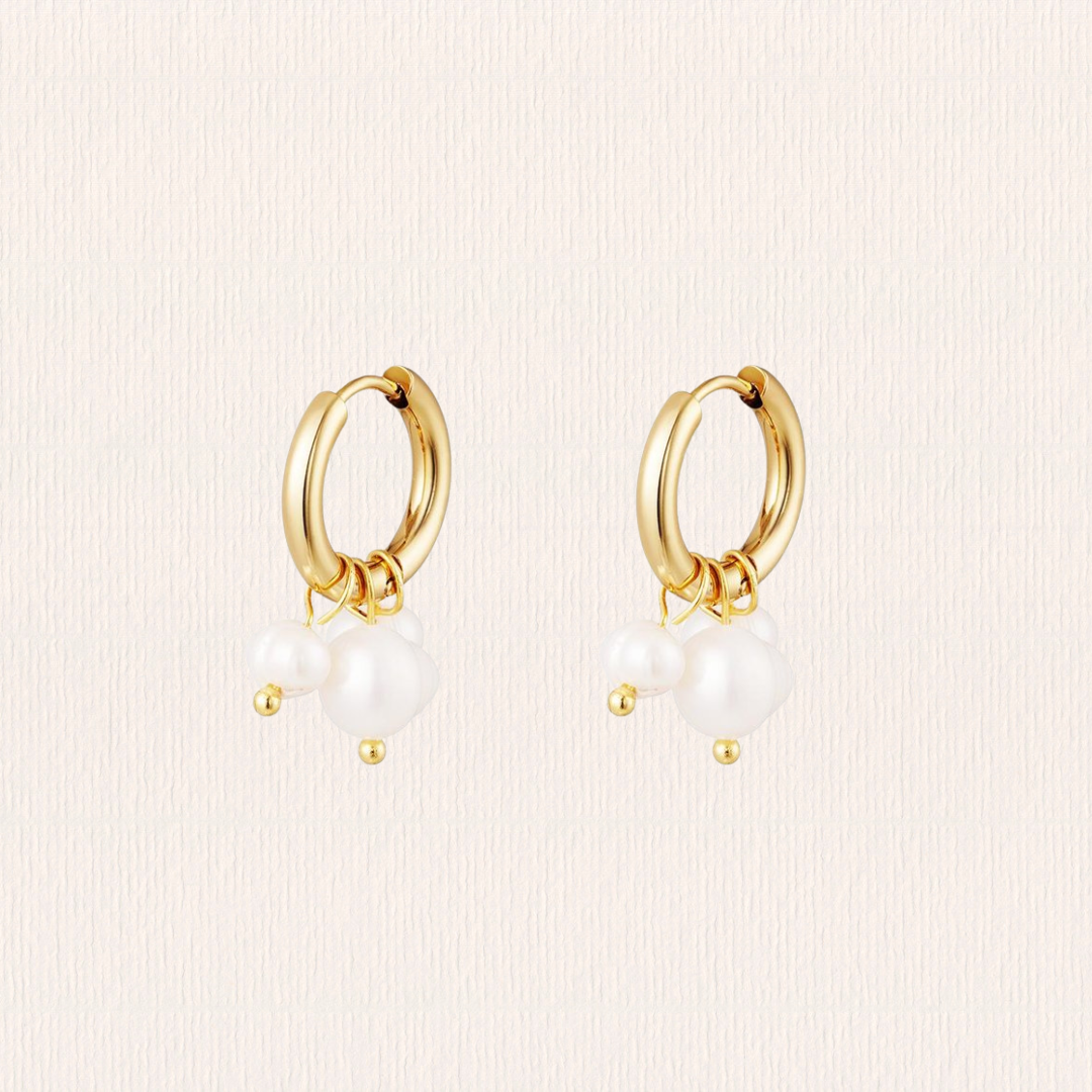 Oorbellen drie parels