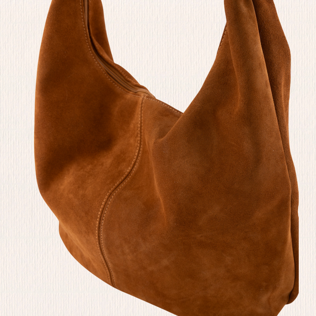 Cognac kleurige schoudertas